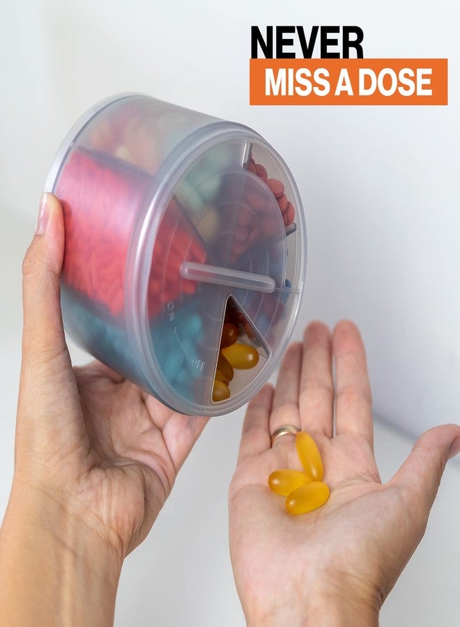 pill thing Monster Extra-Large Pill Organizer (5” Tall x 4.25” Wide) – 10 Adjustable Compartments, Easy Dispense Medication & Supplement Dispenser, Monster Fit 10 - Image 2